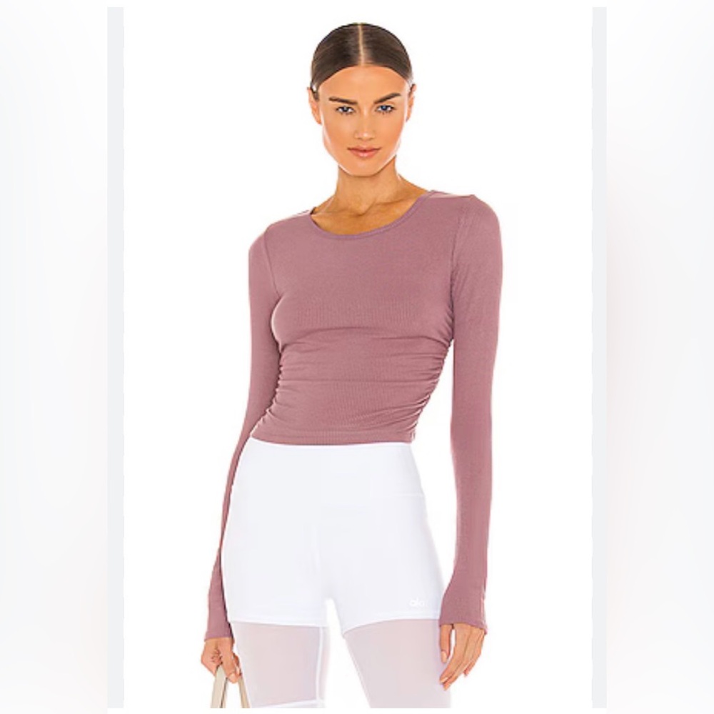 Bundle ALO Yoga Gather Long Sleeve Top & High-Waist Lush Short Small BNWT